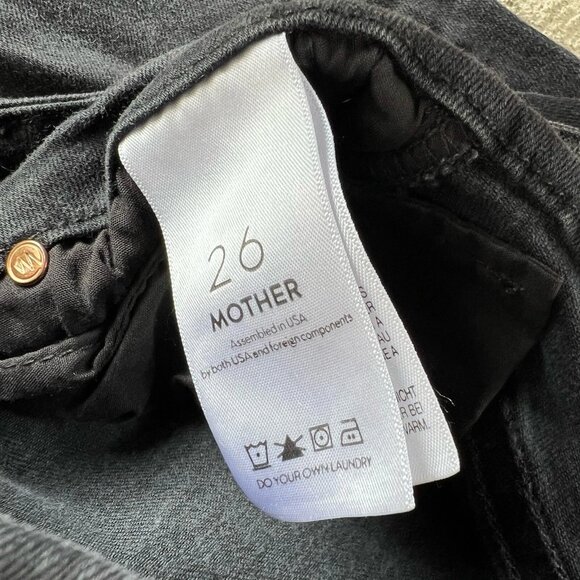 Mother Women’s The Looker Skinny Jeans Black Denim Not Guilty Wash Size 26 - Picture 5 of 6